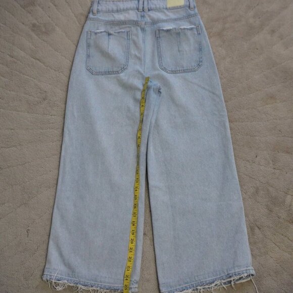 Zara Light Blue Wide Leg Jeans - Picture 8 of 10